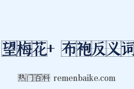 望梅花+布袍反义词是什么意思的图片